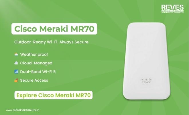 Cisco Meraki MR70 outdoor access point.